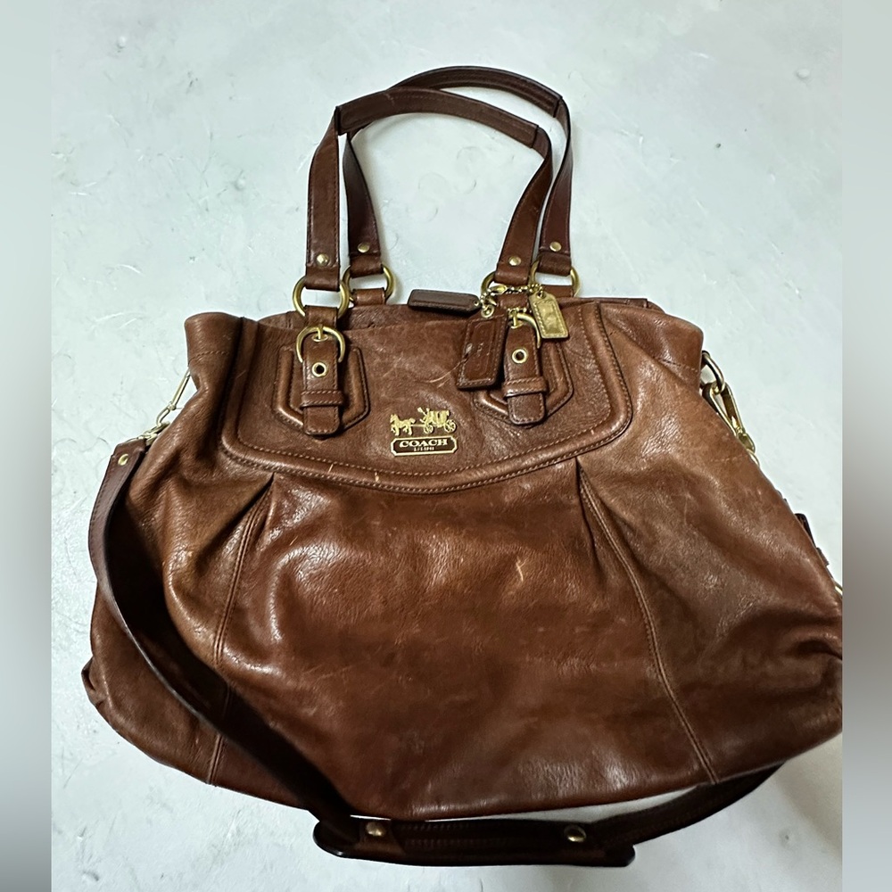 Coach Brown Leather Tote Bag